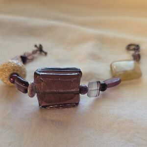 Purple Glass Bead Women's Bracelet - Elegant Multi-Bead Design [2/$15]